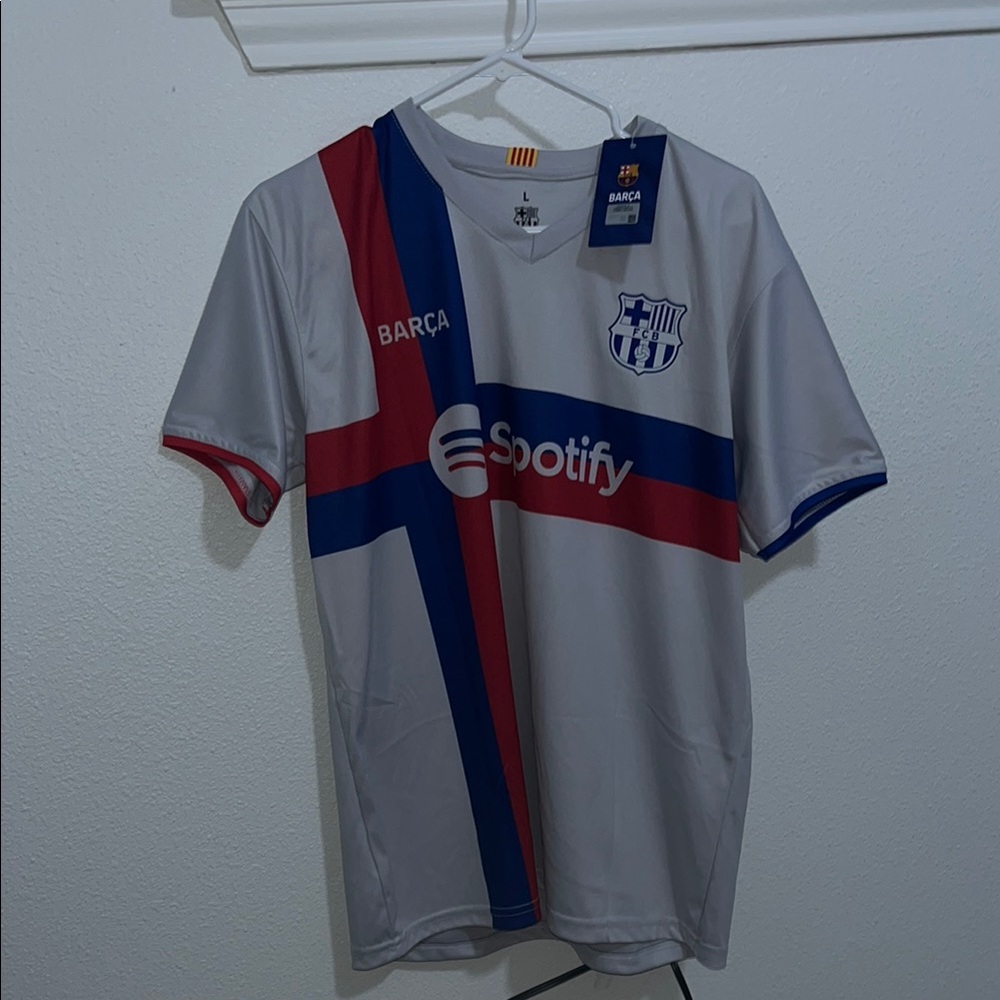 Barça Lewandowski 2022/2023 Gray Soccer Jersey